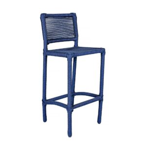 Banqueta Milano com Estrutura de Alumínio Revestida com Corda Náutica